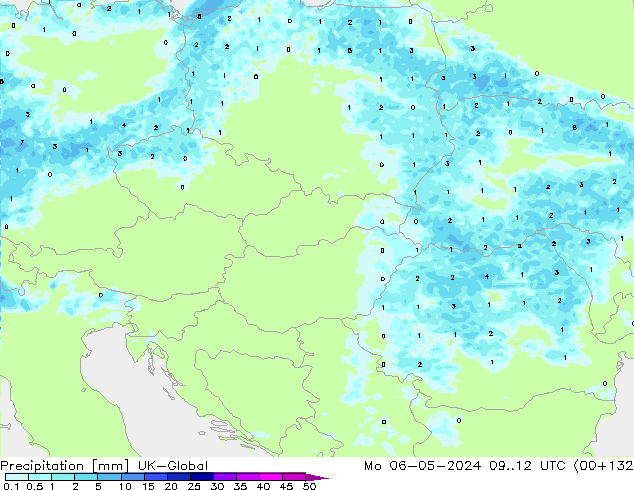 Précipitation UK-Global lun 06.05.2024 12 UTC