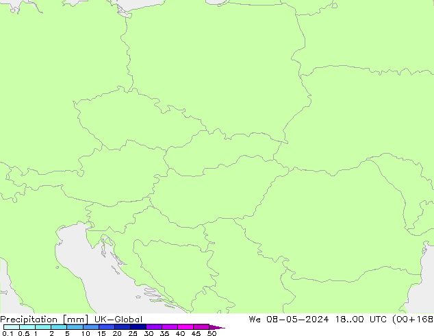 Precipitación UK-Global mié 08.05.2024 00 UTC