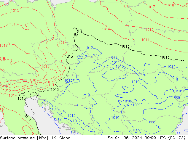 Surface pressure UK-Global Sa 04.05.2024 00 UTC