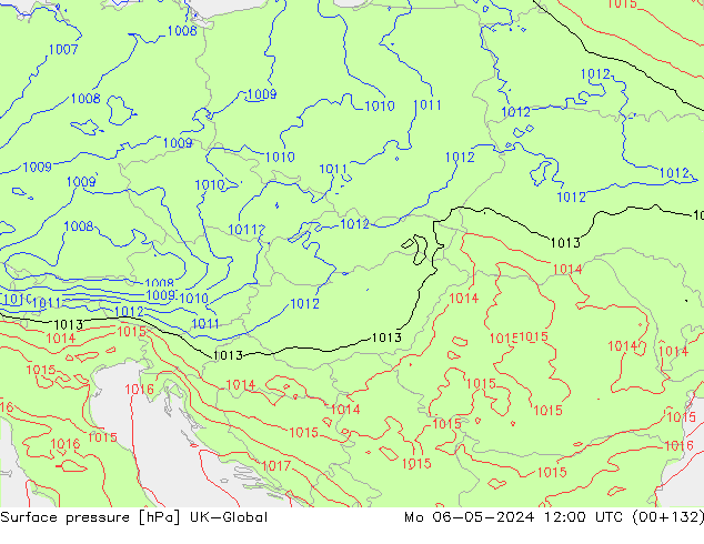 Surface pressure UK-Global Mo 06.05.2024 12 UTC