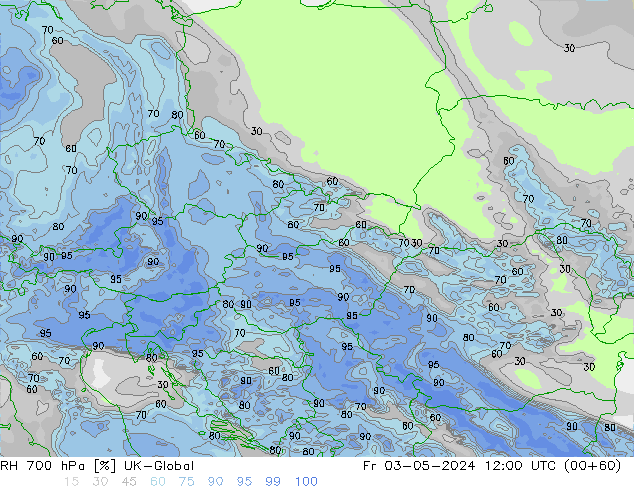 RH 700 hPa UK-Global  03.05.2024 12 UTC