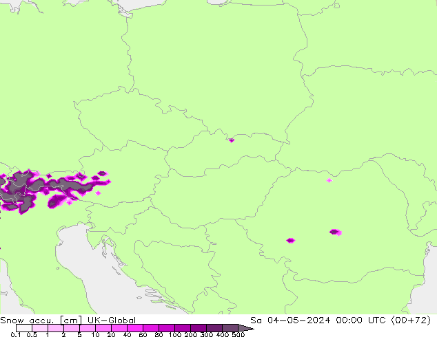 Snow accu. UK-Global  04.05.2024 00 UTC