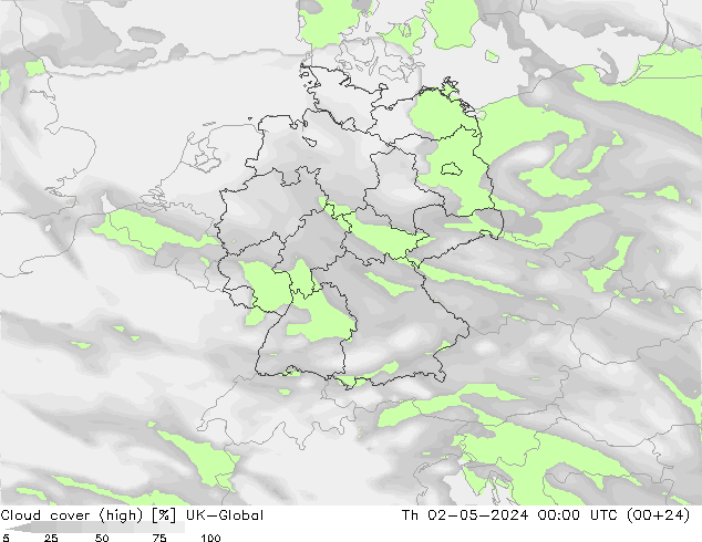 Wolken (hohe) UK-Global Do 02.05.2024 00 UTC