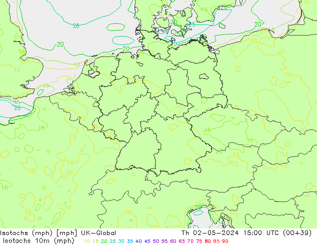 Isotachs (mph) UK-Global Th 02.05.2024 15 UTC