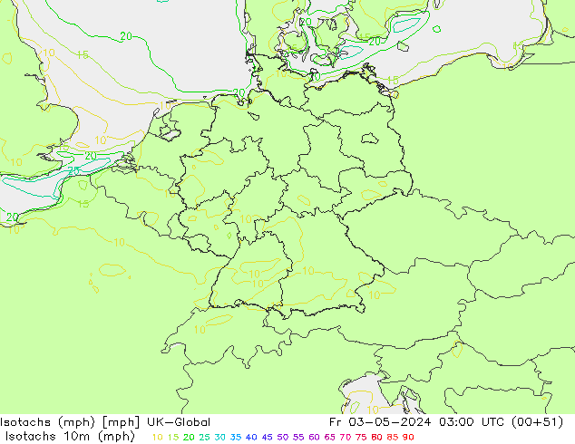 Isotachs (mph) UK-Global Fr 03.05.2024 03 UTC