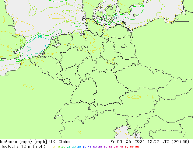 Isotachs (mph) UK-Global Fr 03.05.2024 18 UTC