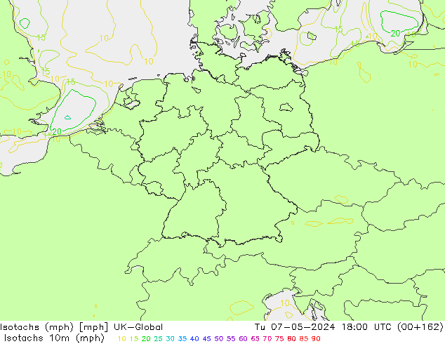 Isotachs (mph) UK-Global mar 07.05.2024 18 UTC