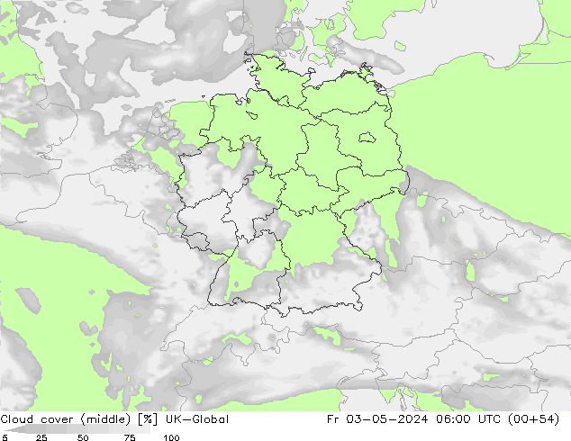 oblačnosti uprostřed UK-Global Pá 03.05.2024 06 UTC