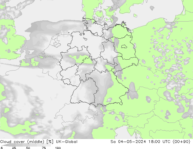 Nuages (moyen) UK-Global sam 04.05.2024 18 UTC