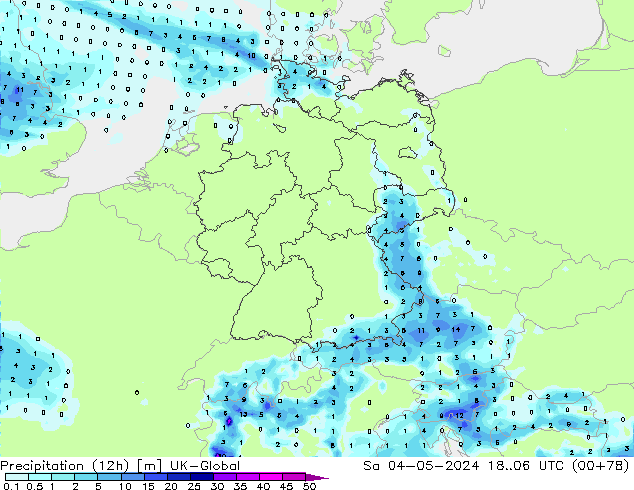 Precipitation (12h) UK-Global Sa 04.05.2024 06 UTC