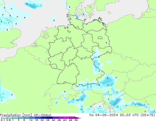 осадки UK-Global сб 04.05.2024 03 UTC