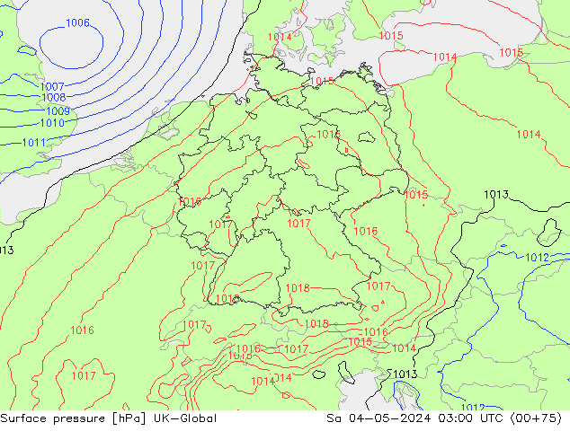 Surface pressure UK-Global Sa 04.05.2024 03 UTC