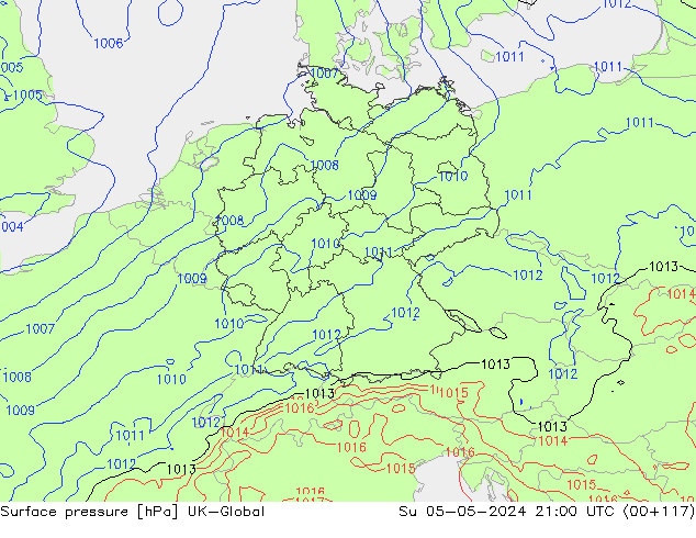 pressão do solo UK-Global Dom 05.05.2024 21 UTC