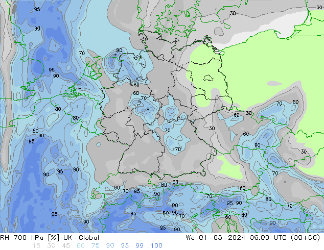 RV 700 hPa UK-Global wo 01.05.2024 06 UTC