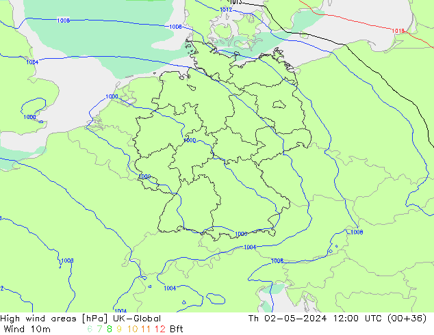 High wind areas UK-Global  02.05.2024 12 UTC