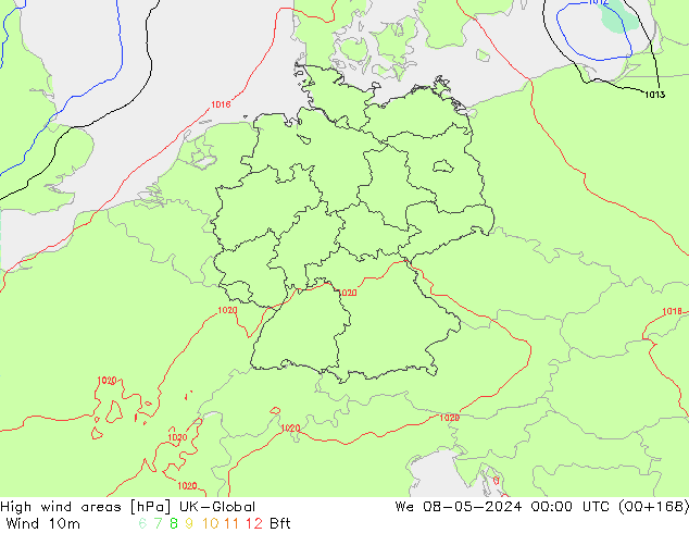High wind areas UK-Global ср 08.05.2024 00 UTC