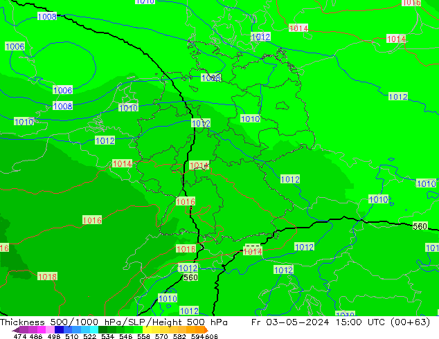 Thck 500-1000hPa UK-Global Fr 03.05.2024 15 UTC