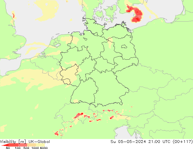 Dohlednost UK-Global Ne 05.05.2024 21 UTC