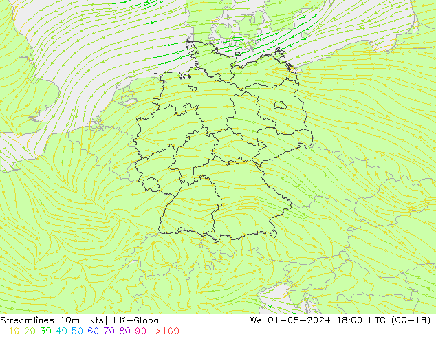 Linha de corrente 10m UK-Global Qua 01.05.2024 18 UTC