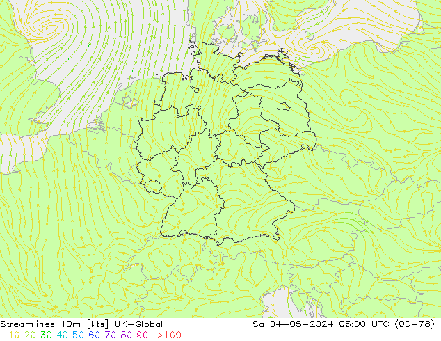 Streamlines 10m UK-Global Sa 04.05.2024 06 UTC