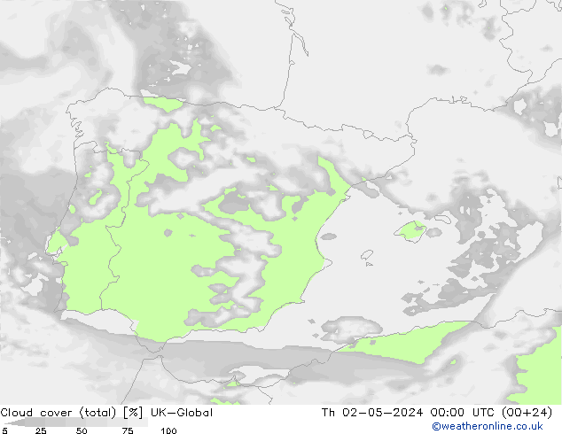 Bulutlar (toplam) UK-Global Per 02.05.2024 00 UTC