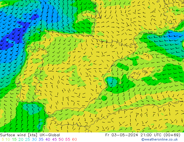 ветер 10 m UK-Global пт 03.05.2024 21 UTC