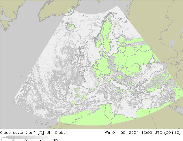 Bulutlar (düşük) UK-Global Çar 01.05.2024 12 UTC