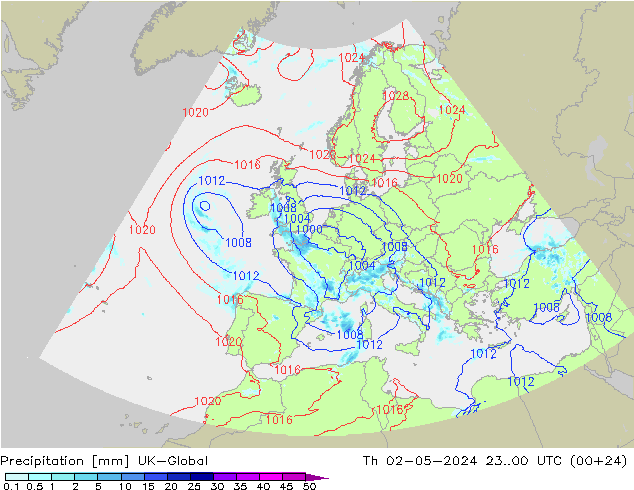 Niederschlag UK-Global Do 02.05.2024 00 UTC