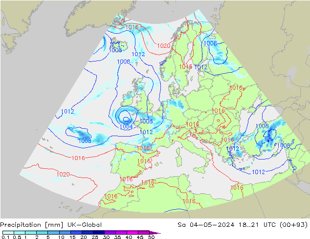 Niederschlag UK-Global Sa 04.05.2024 21 UTC