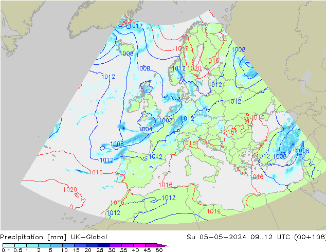 Precipitation UK-Global Su 05.05.2024 12 UTC