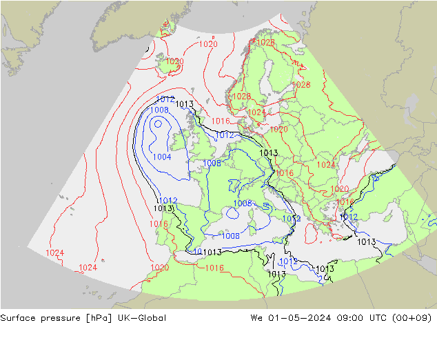 ciśnienie UK-Global śro. 01.05.2024 09 UTC