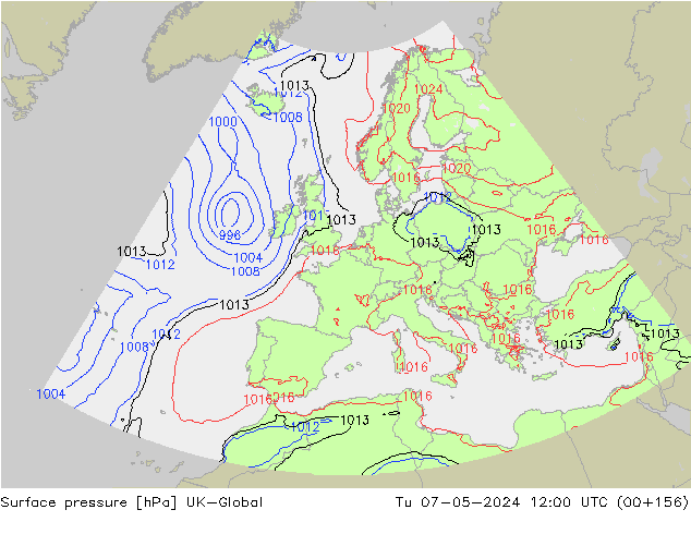 pressão do solo UK-Global Ter 07.05.2024 12 UTC