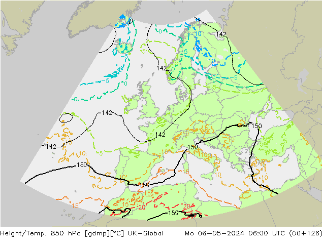 Géop./Temp. 850 hPa UK-Global lun 06.05.2024 06 UTC