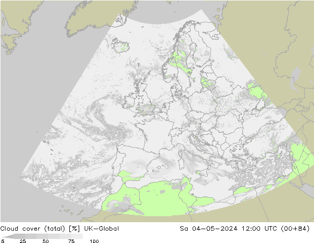 Cloud cover (total) UK-Global Sa 04.05.2024 12 UTC