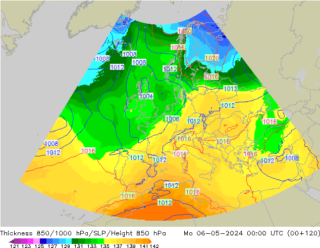 Thck 850-1000 hPa UK-Global Mo 06.05.2024 00 UTC