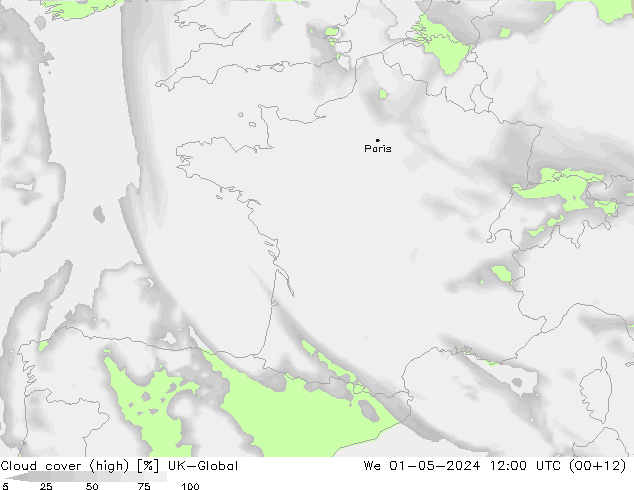 Wolken (hohe) UK-Global Mi 01.05.2024 12 UTC