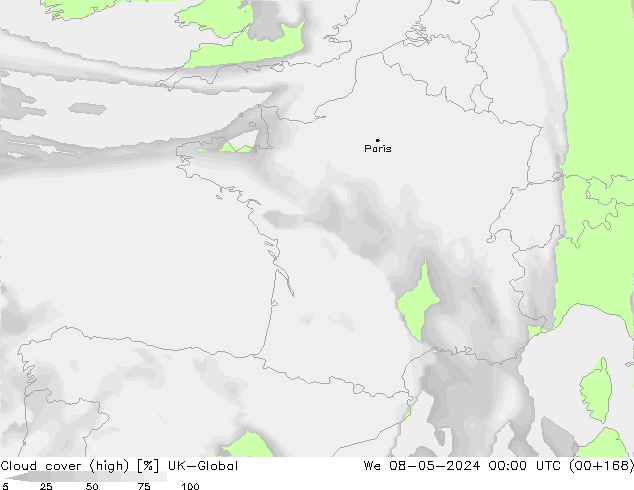 Nubes altas UK-Global mié 08.05.2024 00 UTC