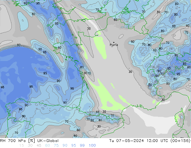 RV 700 hPa UK-Global di 07.05.2024 12 UTC