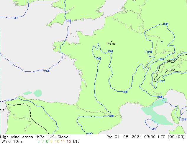 High wind areas UK-Global mié 01.05.2024 03 UTC