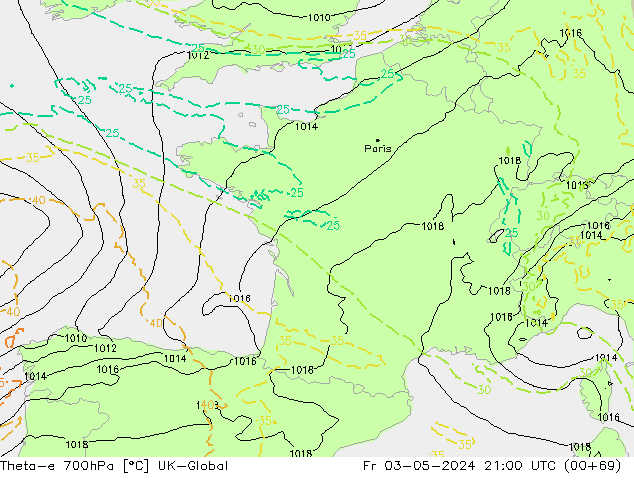 Theta-e 700hPa UK-Global pt. 03.05.2024 21 UTC