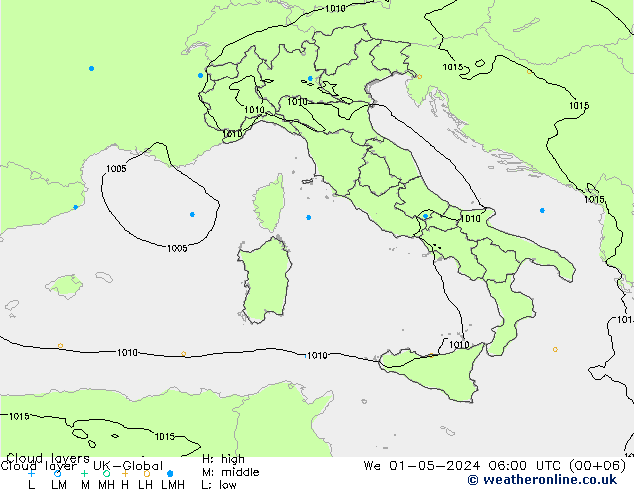 Chmura warstwa UK-Global śro. 01.05.2024 06 UTC