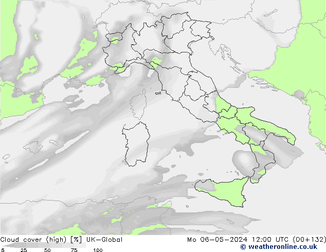 vysoký oblak UK-Global Po 06.05.2024 12 UTC