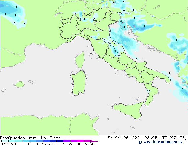 Niederschlag UK-Global Sa 04.05.2024 06 UTC
