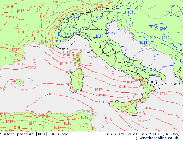 Yer basıncı UK-Global Cu 03.05.2024 15 UTC