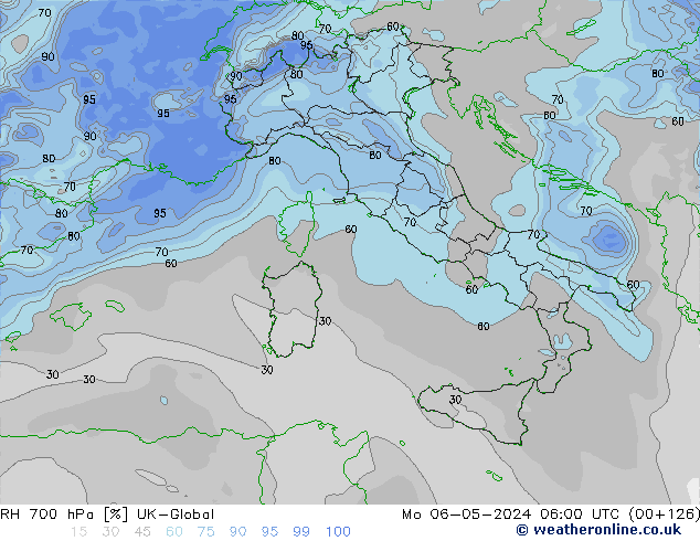 RV 700 hPa UK-Global ma 06.05.2024 06 UTC