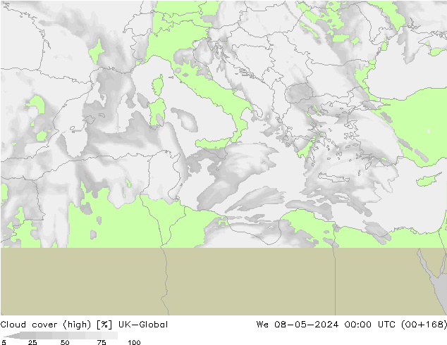 Bulutlar (yüksek) UK-Global Çar 08.05.2024 00 UTC