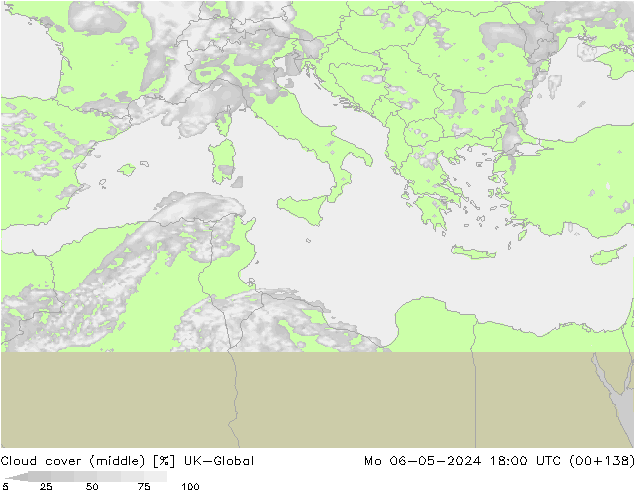 Bewolking (Middelb.) UK-Global ma 06.05.2024 18 UTC