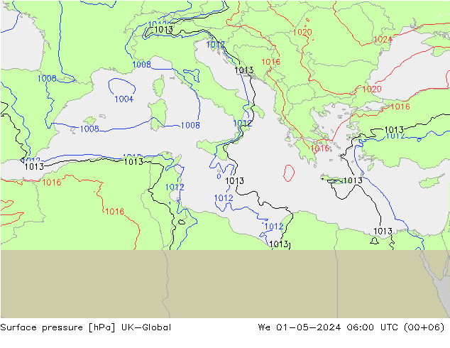 Bodendruck UK-Global Mi 01.05.2024 06 UTC
