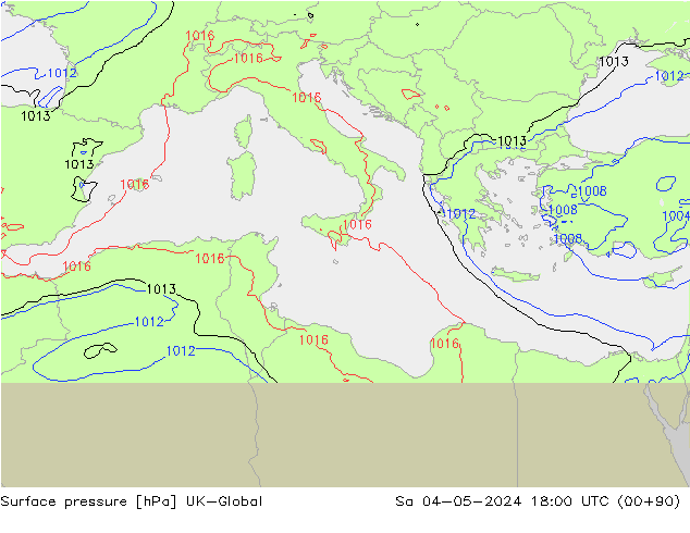 pressão do solo UK-Global Sáb 04.05.2024 18 UTC