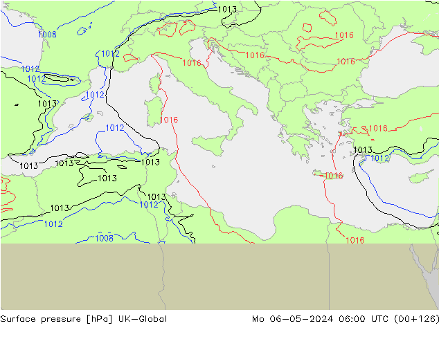 pressão do solo UK-Global Seg 06.05.2024 06 UTC